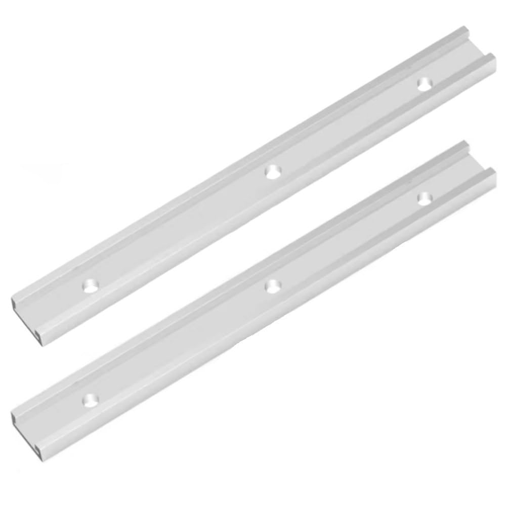 Aluminum T-Slot Bar 2pcs 30 Type Aluminum Alloy Miter Track Jigs, Red/Blue/Silvery T Slot Jig Tool for Woodworking(Silvery,400mm)