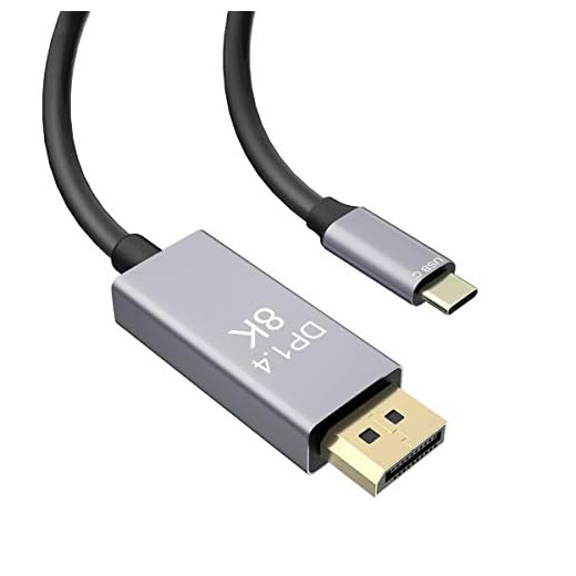 YIWENTEC USB-C till DisplayPort-kabel 7680x4320 8K@60Hz 4K@144Hz HDTV-adapter (2 m, 8K)