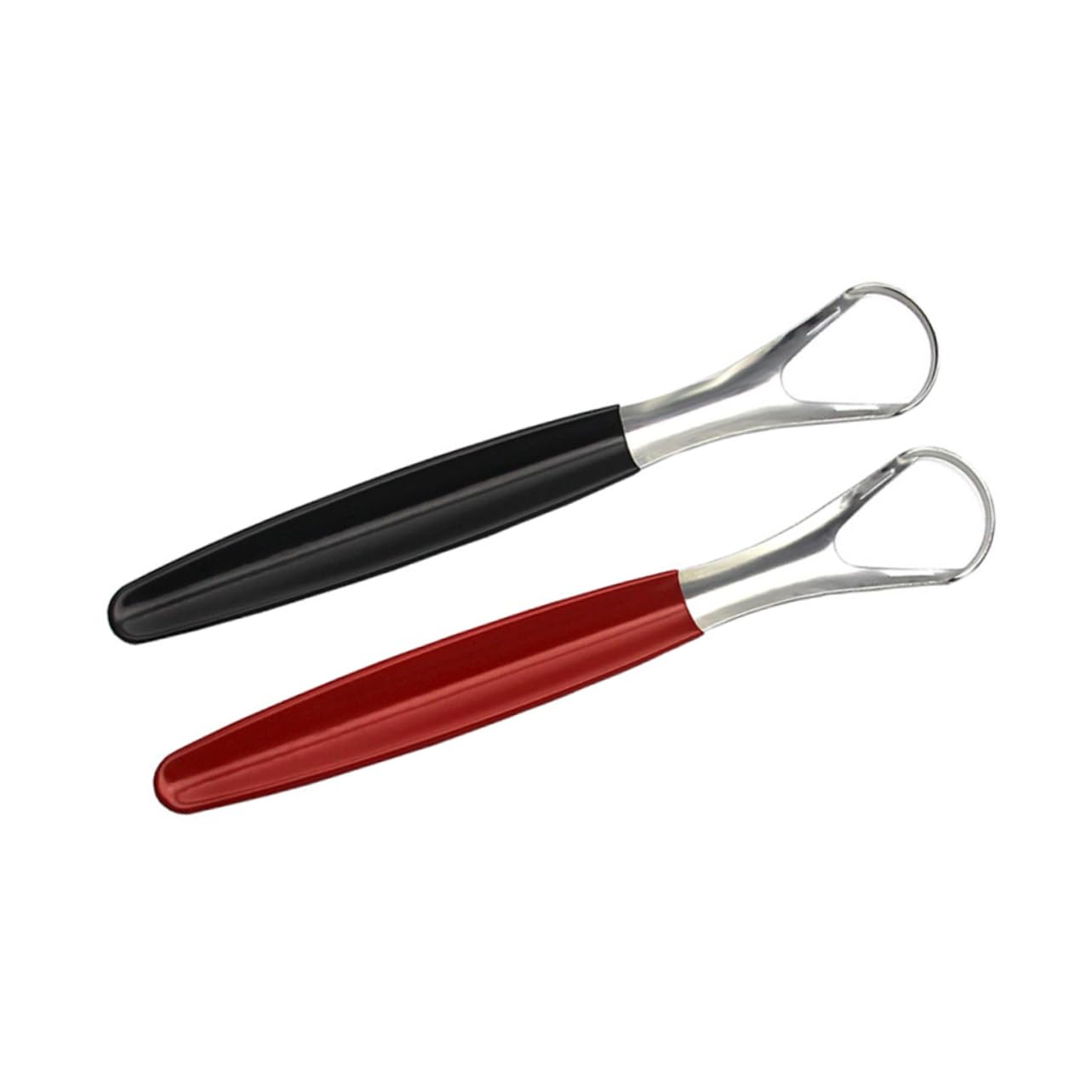 GOOHOCHY 2Pcs Stainless Steel Tongue Scrapers with Box Reusable Oral Cleaning Tools for Tongue Care Durable and Comfortable Non Slip Handle for Halitosis Prevention