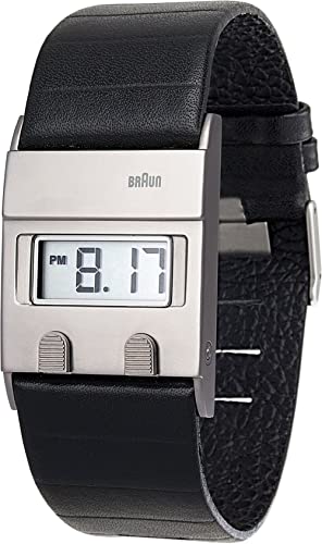 Braun Classic Digital Reloj para Hombre Digital de Cuarzo japonés con Brazalete de Piel sintética BN0076SLBKG