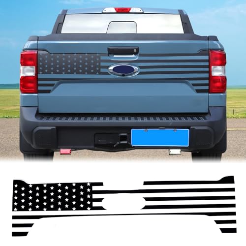 Image of Aunginsy Trunk Tailgate Panel Decal Sticker Wrap Compatible with Ford Maverick 2022-2025 Trunk Tailgate Door Panel American Flag Graphics Precut Vinyl Decal Decorative Sticker Protection Accessories