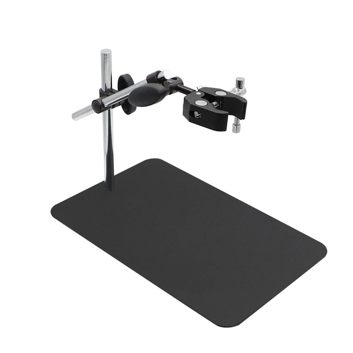 Accesorios para microscopios de laboratorio Soporte Universal for microscopio, súper abrazadera, banco de trabajo de mantenimiento de doble brazo de Metal ajustable for sistemas de inspección por víde