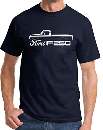 1973-77 Ford F250 Pickup Truck Classic Outline Design Print Tshirt