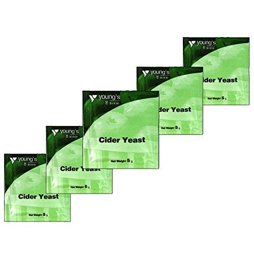 5X Youngs Cider Yeast 5G Youngs - Treats 23L / 5 Gallon