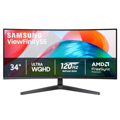 Image of Samsung 34 inch ViewFinity S5 (S55GH) Ultrawide QHD 120Hz Curved Monitor