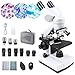Crspexil Compound Binocular Microscopes 40X-2000X with Microscope Prepared Slides 30p,for Kids Students Adults, Microscope Accessories, Wire Camera Shutter, for School CX1012