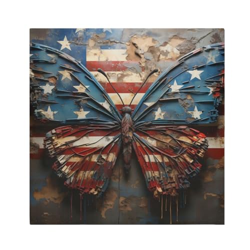 Servilletas de Tela Mariposa con Bandera Americana x6 miniatura 1