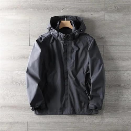 Men Spring Autumn Windbreak Hooded Sports Trench Jacket Outdoor Loose Travel By Walking All-Match Coat2