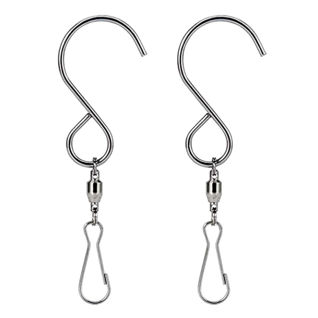 2Pcs Spinning Swivel Clips Hanging S Hooks Wind Spinner Rotate Spiral Hangers | 2pcs Swivel Hooks Clips-picture-18