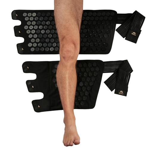 ShaktiMat [Das Original seit 2007 Leg Wraps - Fördert die Durchblutung in den Beinen & entspannt die Muskeln durch Akupressur - Für Läufer, Radfahrer & Sportler aller Arten - Bio-Baumwolle