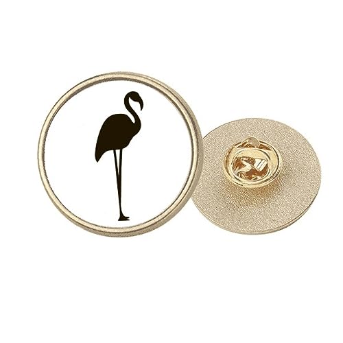 Broche animale noire Flango bijou rond doré pour veste manteau et écharpe tendance