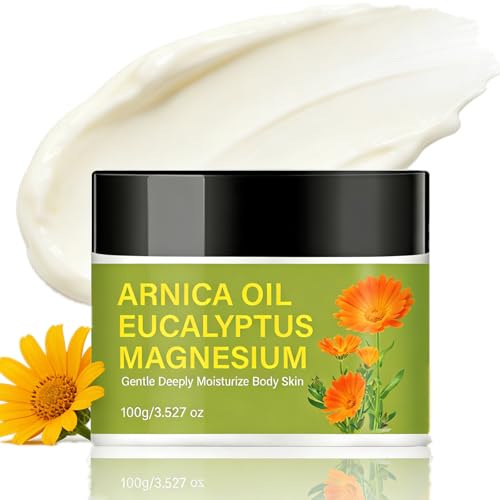 Lozione corpo al magnesio con arnica e acido ialuronico, idratante delicato per il corpo per l'idratazione quotidiana, crema leggera per la morbidezza della pelle, consistenza liscia e cura nutriente