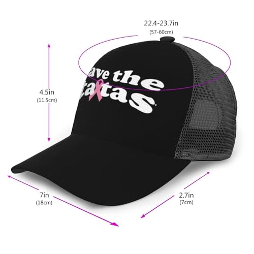 Save The Tatas Unisex Mesh Baseball Caps - Classic Adjustable Hat2