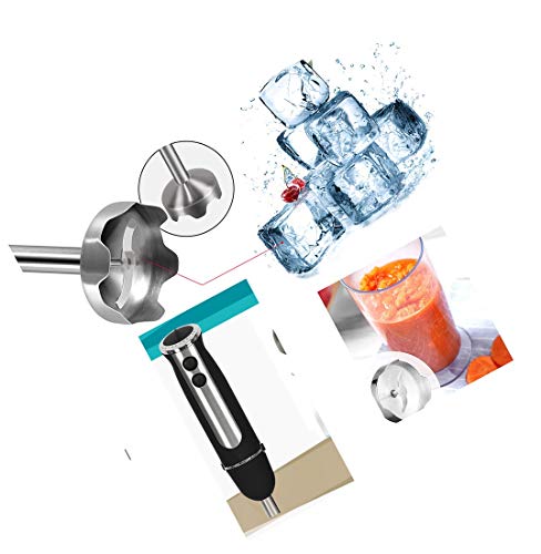 Hand Blender,mixer food processor Stainless Steel, juicers Hand Stick Blender Mixer Vegetable Meat Grinder, 600ml Smoothie Cup - 5 speed (Color : 750W) - Image 5