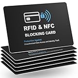 runzoos 6 Pack RFID Blocking Cards, Safe Guard Card Protector for Debit Credit Card, Passport, RFID Blocker for Wallet Purse, Protection Against Unauthorized Scanning and Data Theft