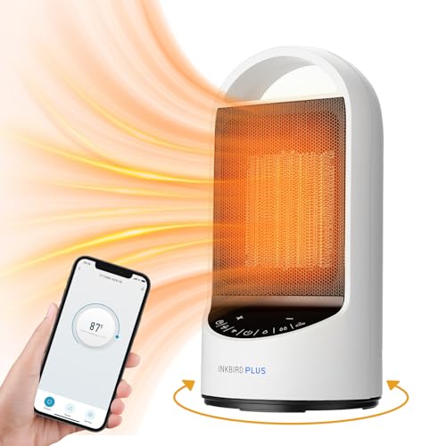 Inkbirdplus IHT-01W 1500W Portable Wifi Space Heater With 24 Hours Timer, 3 Modes, Overheating &Tip-Over Protection Support Alexa, For Bedroom, Office And Indoor Use cover