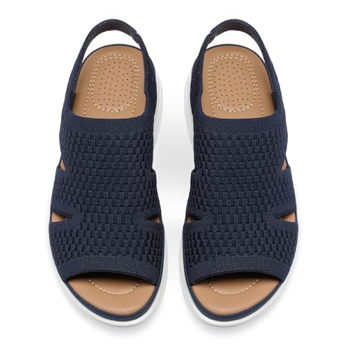 Image of mysoft Womens Comfortable Walking Sandals Slip On Air Cushion