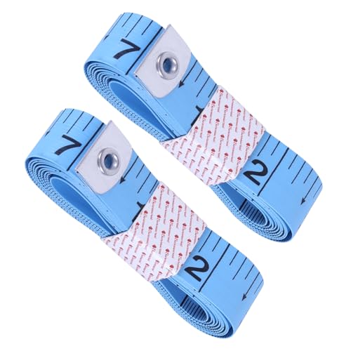 Image of Body Measuring Tape for Tailoring & Fitness | 150 cm / 60 Inch Dual Scale (cm & inch) | Flexible Fiberglass Cloth Measuring Tape for Sewing, Gym & Home Use(Blue Pack of 2)
