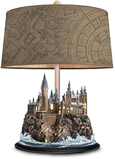 The Bradford Exchange Harry Potter Hogwarts Lamp, Handpainted with Marauder's Map Lampshade