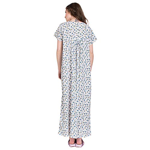 Image of Women's Cotton Nighty Night Gown Multicolore /Cotton Nighty for Pregnant Ladies /Women Night Gowns for Day Wear /Night Wear (Multicolour)(Available Sizes XL & XXL)