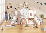 XJD 7 in 1 Toddler Slide Set, Kids Slide for Toddlers Age 1+, Toddler Climber Slide PlaySet with Bas
