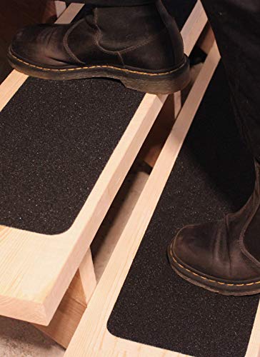 8”X30” Stair Treads Non-Slip Outdoor Tape – (10-Pack) Black Anti-Slip Strips #TOP3