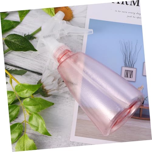 Botella pulverizadora de plástico rosa recargable de diseño ergonómico y desmontable para el hogar 7
