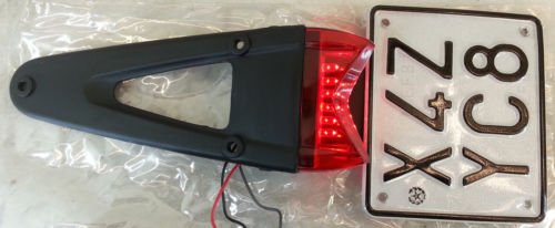 Universale Fanale Posteriore LED Rosso Con Portatarga Enduro - Foto 4