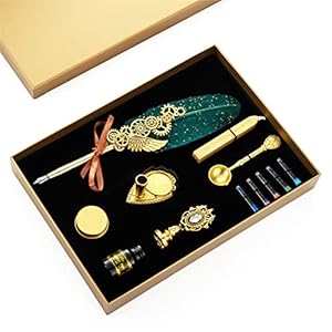 HIFRQVVC Federkiel Set Grün Vintage Executive