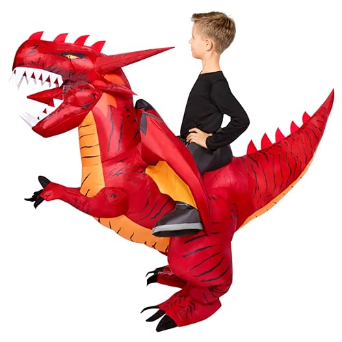 Disfraz Inflable Dragón para Niños Talla Única miniatura 3