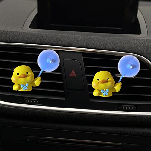 Image of Cute Yellow Duck Air Vent Clips - Fun Car Air Fresheners & Decor