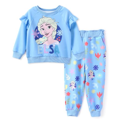 Image of Disney Outfits for Girls Long Sleeve Shirt Pocket Pant Toddler Sweatsuit