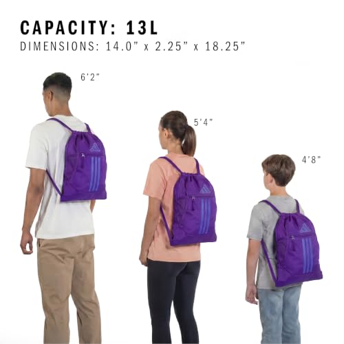 Image of adidas Alliance Sackpack - Drawstring Backpack for Sports, Small Gym Bag