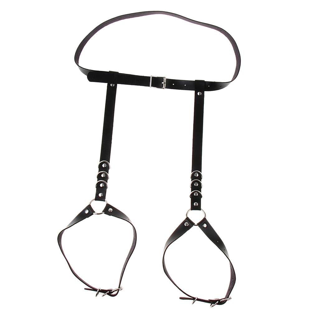 Womens PU Leather Body Harness Belt Adjustable Punk Waist Leg Garter Belt-image-33