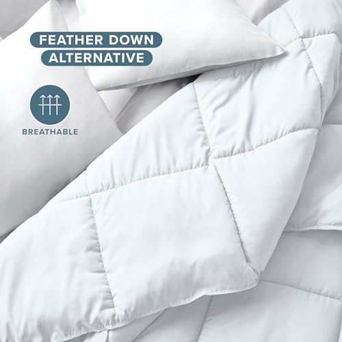 Image of Bare Home Comforter /Duvet Insert - King /Cal King - Goose Down Alternative - Ultra-Soft - Premium 1800 Series - Hypoallergenic - All Season Breathable Warmth (King /Cal King, White)