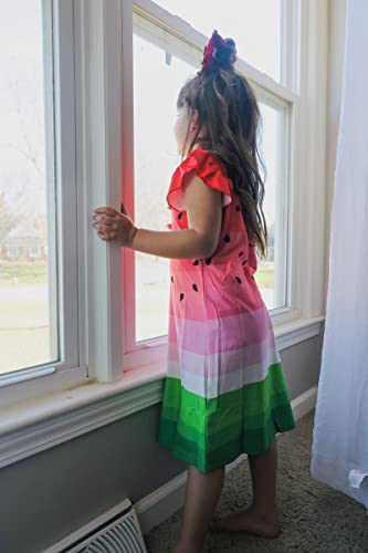 Uideazone Pajamas Dresses For Girls Red Pink Green Sleeveless Crewneck Nightgowns Nightdress Sleepwear Pyjamas Sleep Shirts For Daily Casual #TOP4