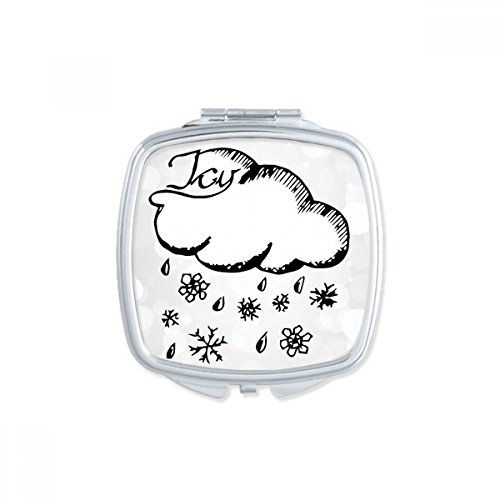 Miroir de maquillage compact portable carré multicolore DIYthinker pour sac à main
