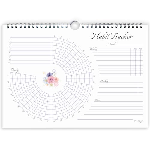 Habit Tracker, Habit Tracker Journal, Habit Tracker Calendar, Spiral Bound