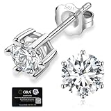 Trinckle Moissanite Earrings for Men, Hypoallergenic Sterling Silver Lab Created Diamond Earrings Women Moissanite Studs 0.3CT Moissanite Jewelry as Second Hole Earrings for Daughter Birthday Gifts
