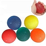 Balle Anti-Stress en Silicone, balles Anti-Stress d'exercice de Pression, Exercice de Force des Doigts de la Main soulagement de la Pression Massage de la Paume pour Adultes (Jaune)