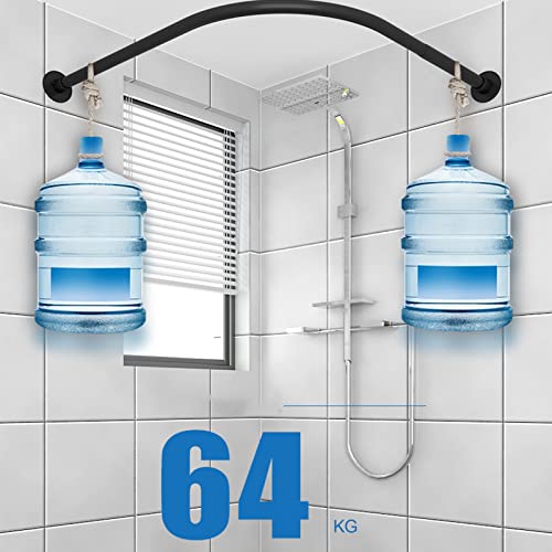 Tringle à rideau de douche télescopique réglable sans perçage extensible barre inox