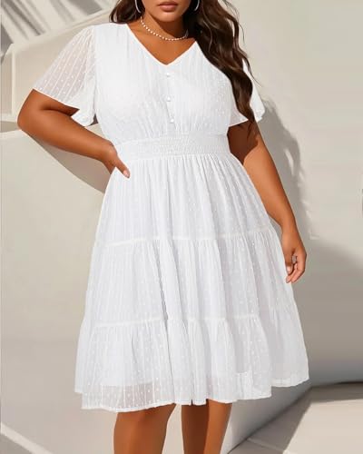 Pinup Fashion Plus Size Summer Dresses-Casual Graduation Beach Sundress Vacation Easter Short Dress2