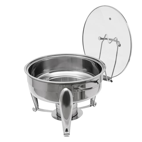 Edelstahl Chafing Dish Buffetwärmer Buffet Server und Wärmer für kommerzielles Catering Buffets Hotels Restaurants Brunch Silber 28 * 28.5CM