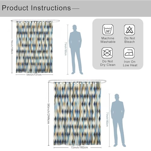 Rideau de douche polyester imperméable anti-éclaboussures 183 x 243 cm