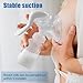 Elfzone Manual Breast Pump - Adjustable Suction Silicone Hand Pump Breastfeeding, Small Portable Manual Breast Milk Catcher Baby Feeding Pumps & Accessories, White, Mother’s Day Gifts