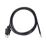 Clear Power 10 ft 3-Wire Heavy Duty Power Cord, Replacement Cord 14/3 SJT for for Power Tools and appliances, Black, 3 Prong Grounded Plug, DCIC-0007-DC