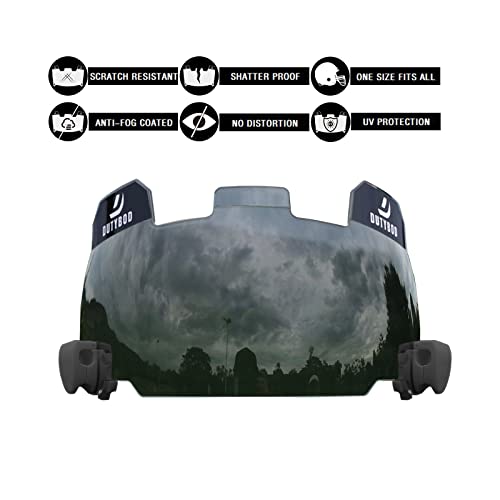 Dutybod Visor Clear Football Visors For Helmet Football Helmet Visor With Clips Anti-Fog Scratch Resistant Visor And Football Mouth Guard Sets For Youth & Adult (Black) #TOP1