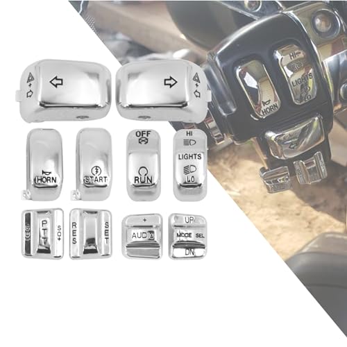 HDBUBALUS ハンド コントロール スイッチ キャップ カバー ハーレー ソフテイル ダイナ ロードキング ファットボーイ用のサムネイル