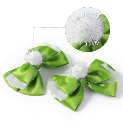 Fancheer Fairy Hair Bow 2PC Clips para el Cabello Verde Princesa Accesorios para Niñas miniatura 3