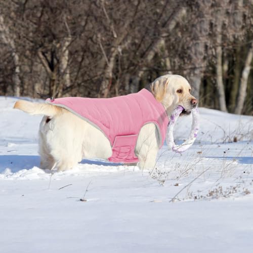 Image of Lelepet Reversible Dog Coat Windproof Dog Puffer Jacket Lightweight Vest